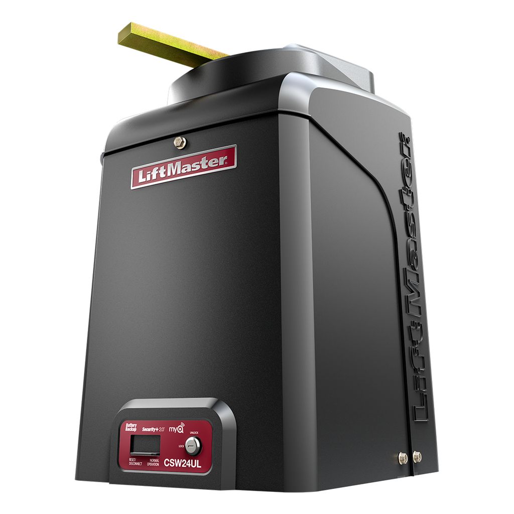 LiftMaster CSW24UL swing gate operator, opposite three-quarter view