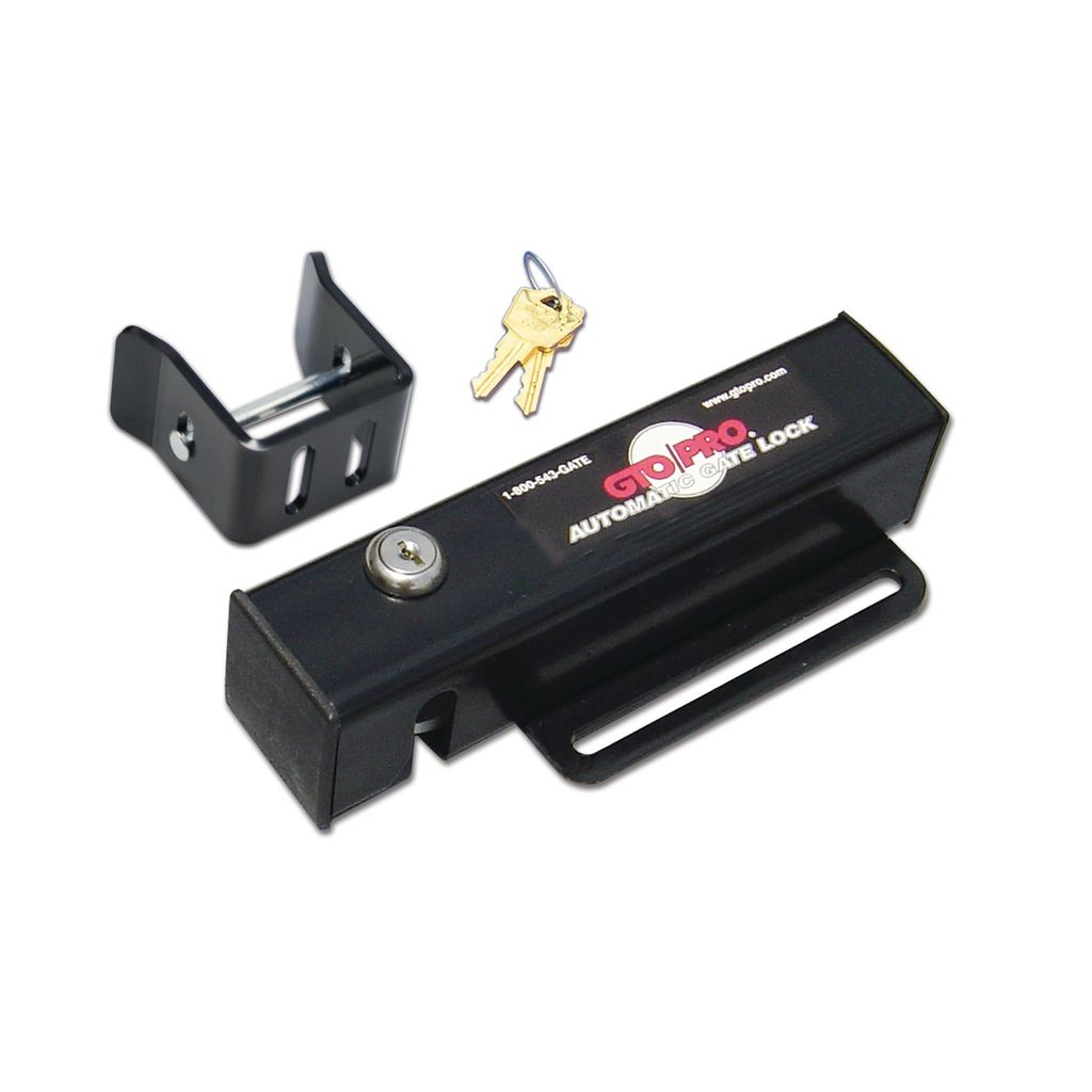 Nice FM144 automatic gate lock with its receiver bracket and two keys