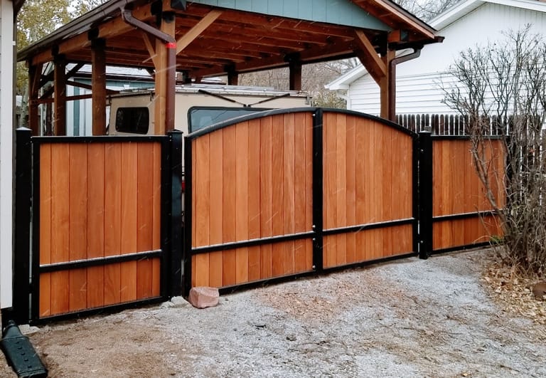 wrought iron driveway gate